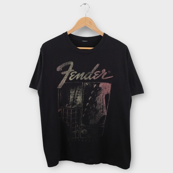 Fender Other - Fender Guitar Black T-Shirt Mens Size Medium Band Music Graphic Tee